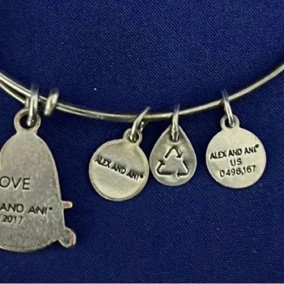 ALEX AND ANI Love Expandable Charm Bangle silver - Picture 4 of 4